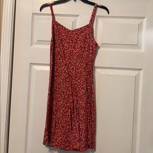 Hot pink floral summer dress